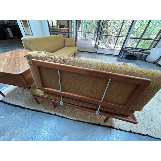 Vintage Danish MCM Peter Hvidt Minerva Sectional Sofa End Corner Table--3 Piece Set For Sale - Image 12 of 17