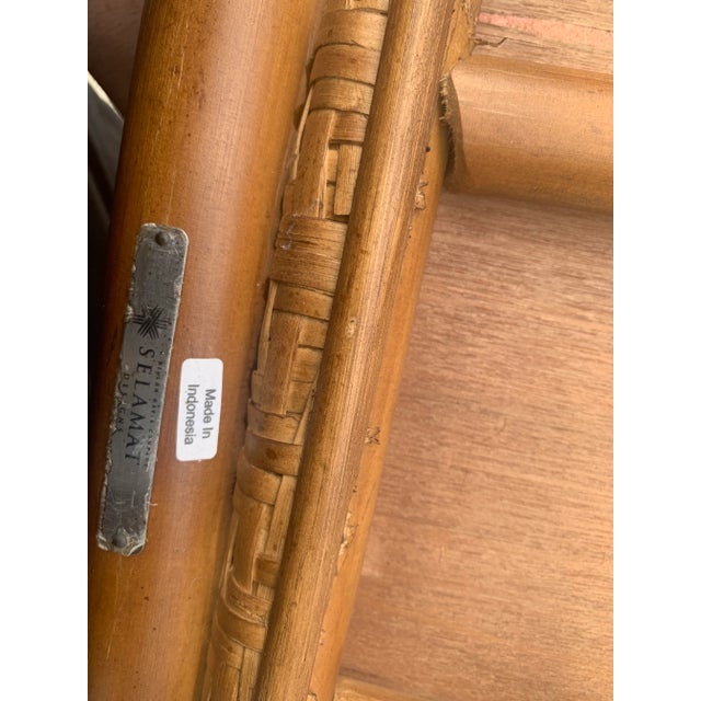 Wood Late 20th Century Vintage Selamat Designs Cane and Thatch Dining Chairs - a Pair For Sale - Image 7 of 7