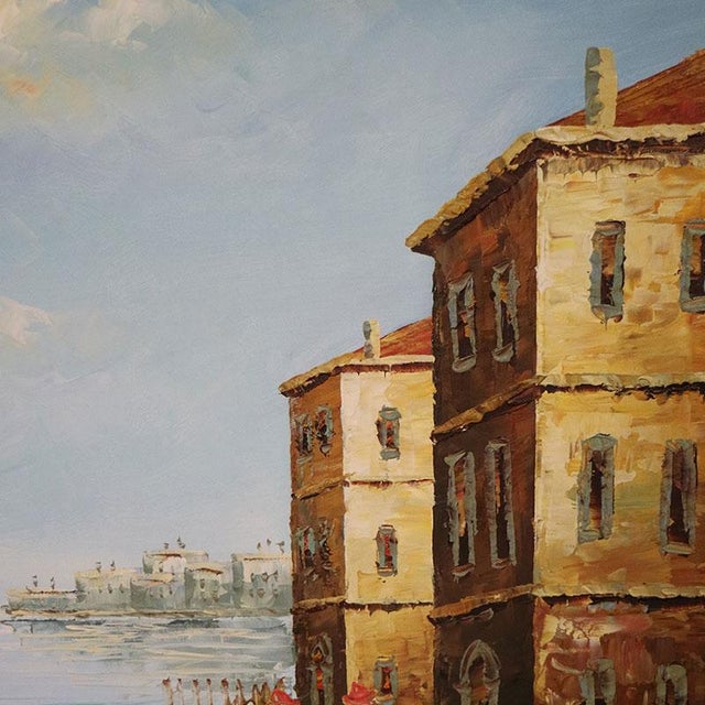 View of Venice, Late 20th Century, Oil on Canvas, Framed For Sale - Image 7 of 9
