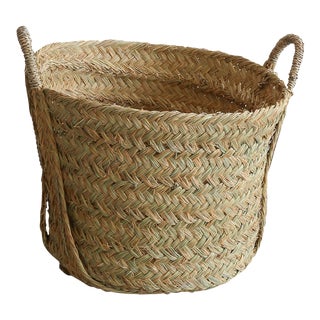 Handmade Woven Laundry / Storage Basket For Sale