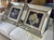 The image of a branch of cream seaweed on a navy background is surrounded by a soft cream mat and framed in a wide...