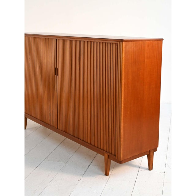 Scandinavian Teak Highboard with Shutters, 1960s For Sale - Image 9 of 11