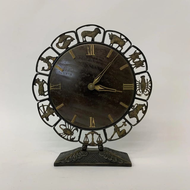 Modernist Zodiac Clock from Junghans, 1970s For Sale - Image 12 of 12