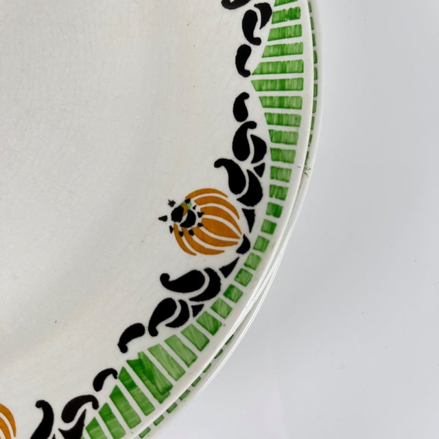 Vintage Maroussia Dinner Plates from Sarreguemines, 1930s, Set of 4 For Sale - Image 4 of 9