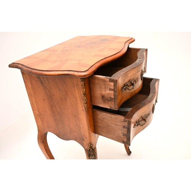 Antique French Burr Walnut Chest of Drawers, 1880 For Sale - Image 9 of 10