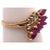 2010s 14 Karat Yellow Gold Contemporary Ruby Ring With Diamond Accents For Sale - Image 5 of 6