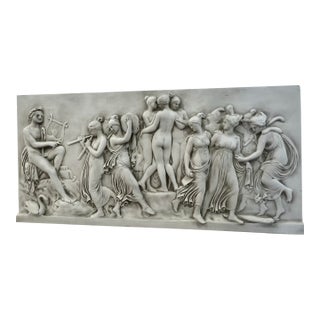 Dance of the Muses Sculpture Vintage Panel For Sale
