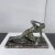 1930s Art Deco Male Sculpture, Spelter, Marble, France circa 1930 For Sale - Image 5 of 14