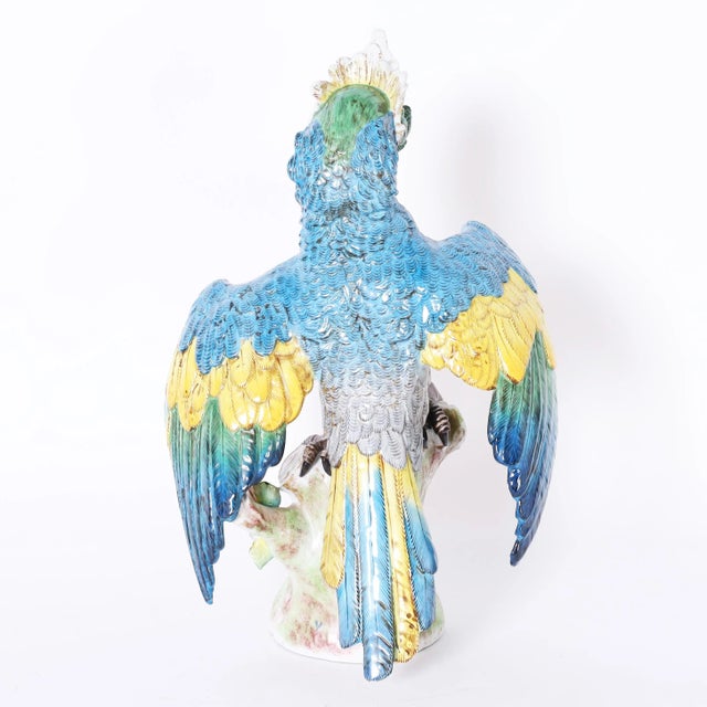 Traditional German Porcelain Parrot For Sale - Image 3 of 9