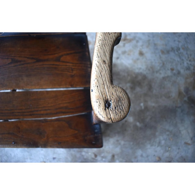 18th-Century Georgian Chippendale Oak Armchair For Sale - Image 12 of 13