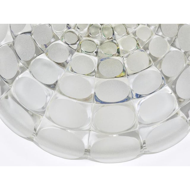 Metal Large Round Op Art Glass Flush Mount from Peill & Putzler, 1970s For Sale - Image 7 of 17
