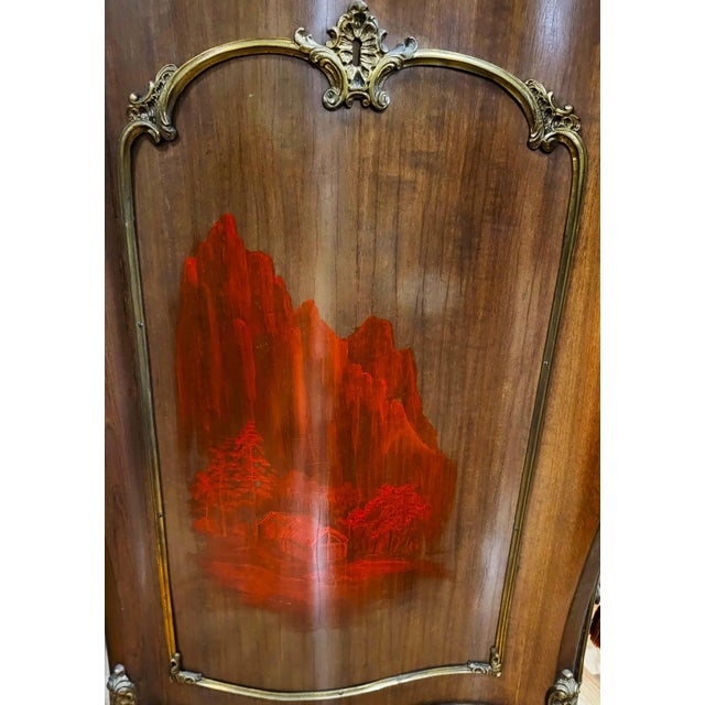 Vintage French Style Japanese Tansu Painted Bronze & Marble Top Commode Dresser For Sale - Image 11 of 18