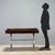 Vintage desk from the 1960s-70s, attributed to Annig Sarian for Arflex. Featuring an elegant design, it has a black...