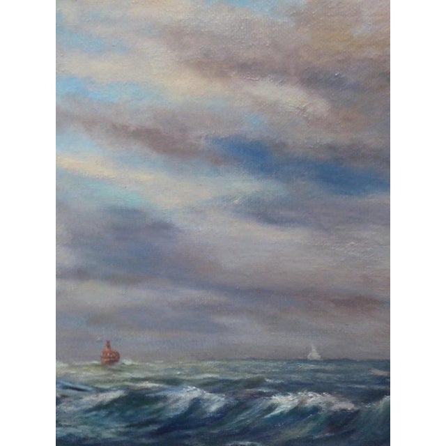 1970s Victor Trevett, Moonshine Near Wallet Spitway, 1980s, Oil Painting on Canvas, Framed For Sale - Image 5 of 14