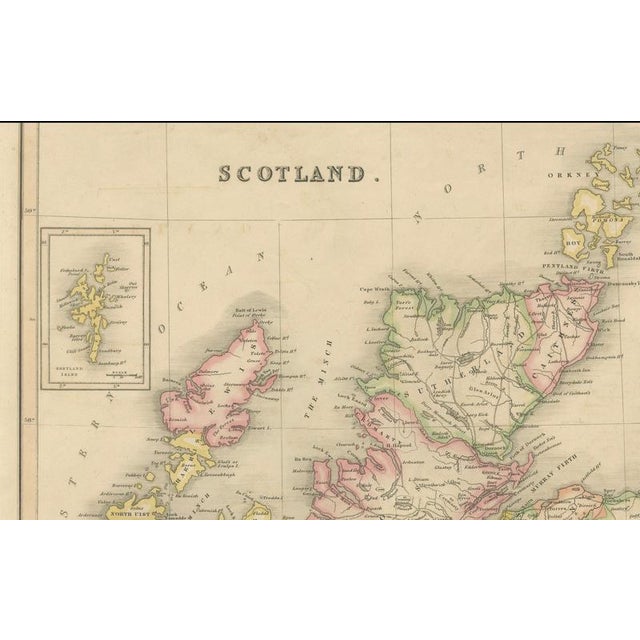 Paper Antique Map of Scotland by T. L. Murray, 1830 For Sale - Image 7 of 10