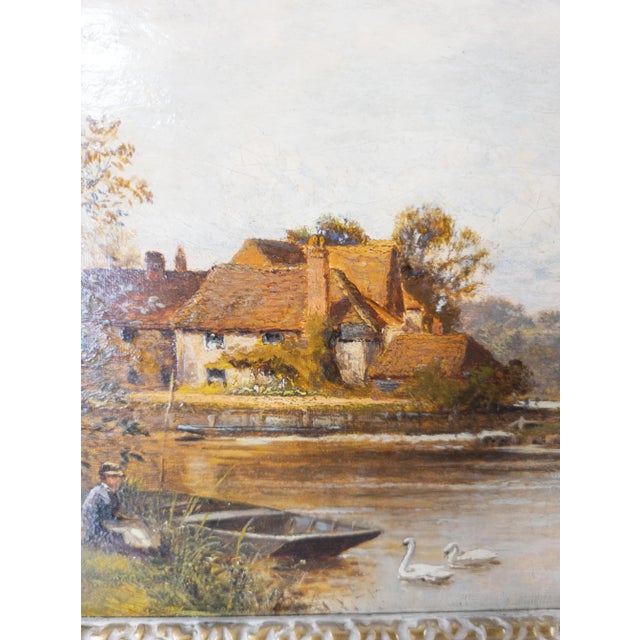 English Country Oil Painting on Canvas a.a. Glendening Sr For Sale - Image 10 of 13