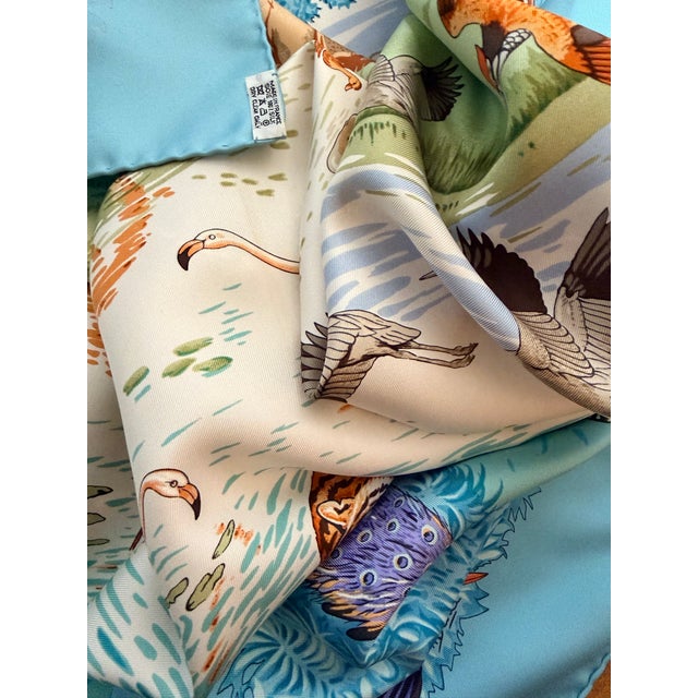African Hermès La Trêve De L’eau 2005 Silk Scarf Designed by Robert Dallet For Sale - Image 3 of 11
