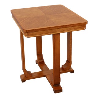 Belgian Art Deco Side Table with Geometric Top, 1920 For Sale