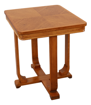 Belgian Art Deco Side Table with Geometric Top, 1920
