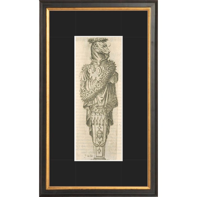 A set of four framed prints from 16th century French architect Joseph Boillot. The prints are from his series Nouveaux...