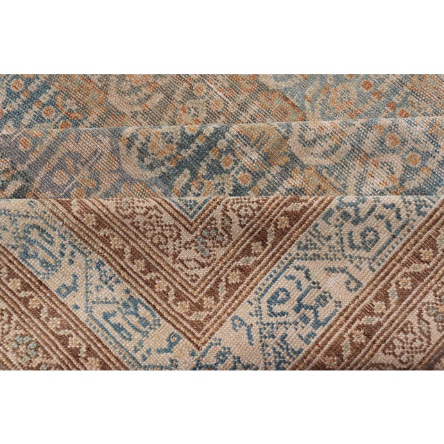 Large Antique Malayer Persian Gallery With All Over Paisley Design With Lt. Blue 8'1 X 20'5 For Sale - Image 16 of 17