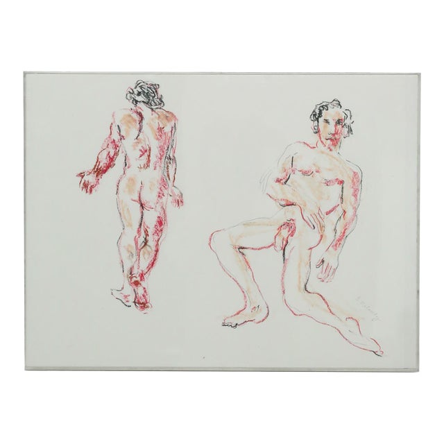 Sandra Orlovsky, Male Nude - Front and Back, Original Artwork For Sale