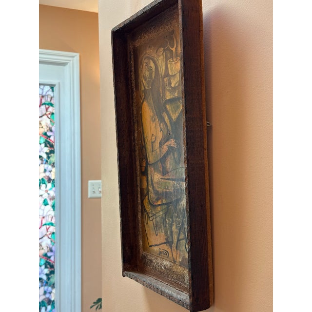 Mid 20th Century Mid-Century Modern California Modernist Seated Nude Painting by Leon d'Usseau (Dusso) For Sale - Image 4 of 12