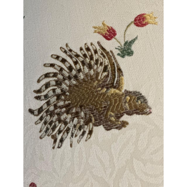 Stunning Pair of Louis XVI Fluted Chairs With Custom Tracers & Co. Cluny Lampis Brocade Upholstery For Sale - Image 13 of 16