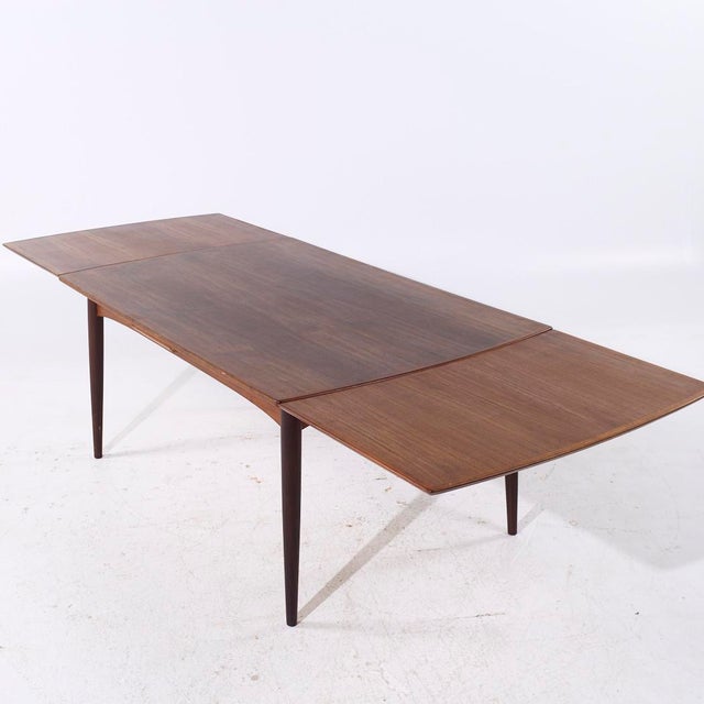 Gudme Møbelfabrik Mid Century Danish Teak Hidden Leaf Expanding Dining Table For Sale - Image 10 of 11