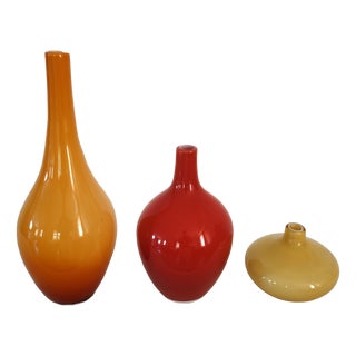 Blown Glass Salong Vases by Johanna Jelinek for Ikea, 1990s, Set of 3 For Sale
