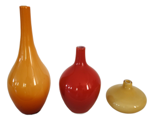 Blown Glass Salong Vases by Johanna Jelinek for Ikea, 1990s, Set of 3