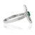 Metal Eye Motif Natural Emerald & Diamond Pavé Set Crossover Cocktail Ring Size 4 For Sale - Image 7 of 13