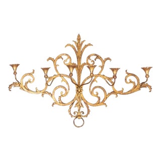 Italian Gilt Candle Wall Sconce For Sale