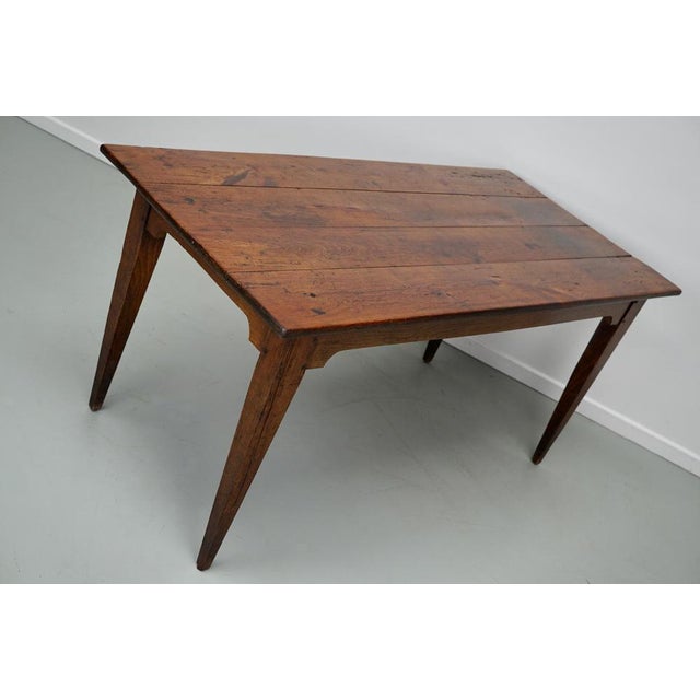 Antique French Rustic Farmhouse Dining Table in Oak and Fruitwood, 1800s For Sale - Image 17 of 18