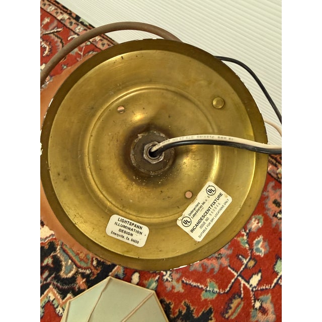 Lightspann Illumination Design Textured Amber Bowl Pendant For Sale - Image 10 of 12