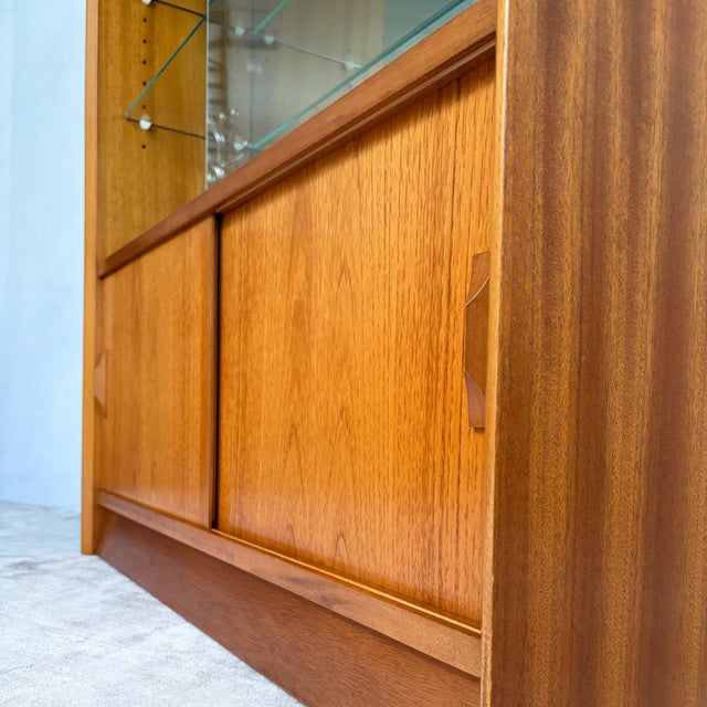 Teak Glazed Display Cabinet by Herbert Gibbs, 1960s For Sale - Image 4 of 11