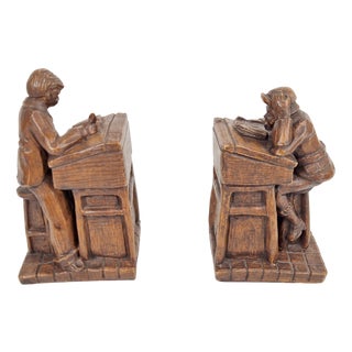 Resin Teacher and Student Bookends from Henzo, 1950s, Set of 2 For Sale