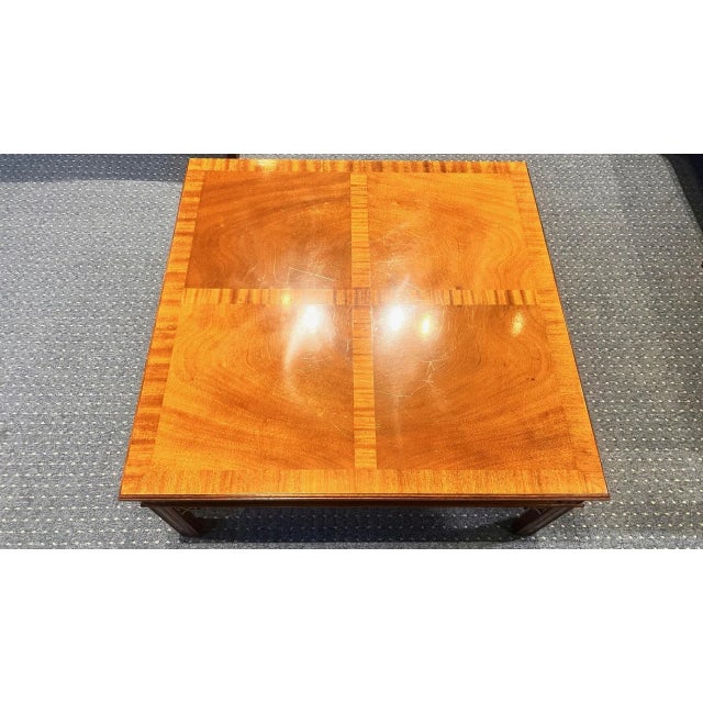 Baker Furniture Company 1980s Baker Furniture Chippendale Carved Mahogany Coffee Table For Sale - Image 4 of 12