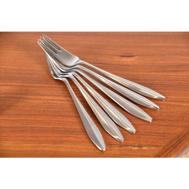 Mid-Century Cased Inka Stainless Steel 6-Setting Cutlery Set by Erik Herlow for Norstaal, Norway, 1956, Set of 54 For Sale - Image 12 of 18