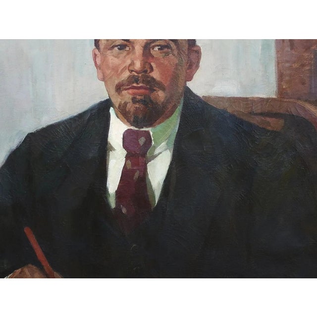 Lenin Portrait Painting, Original Soviet Art by Ukrainian Artist Feller (1979) 119-159 For Sale - Image 6 of 6