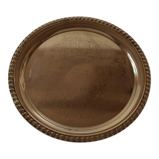 1975 April Fools Engraved Invitational Silver Plate Tray For Sale