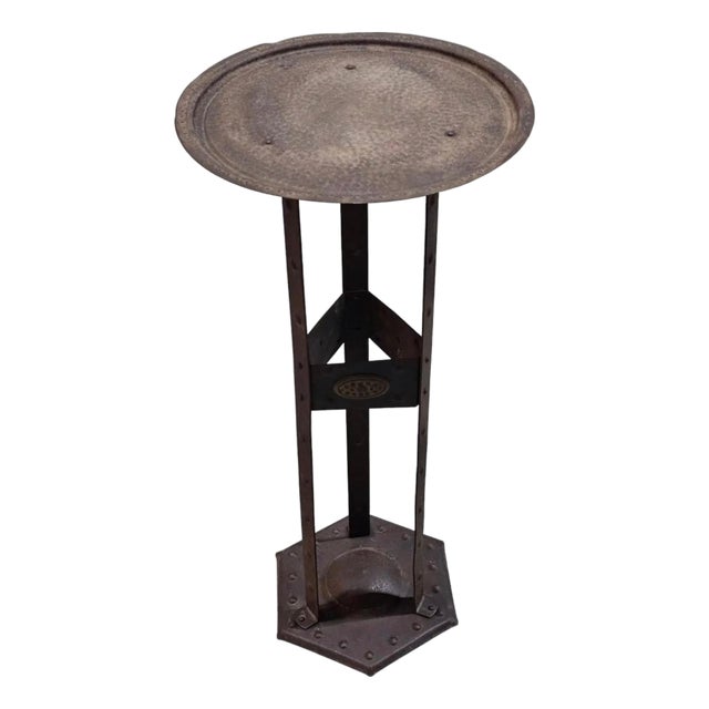 Arts & Crafts Wrought Iron Side Table by Hugo Berger for Goberg, 1930 For Sale