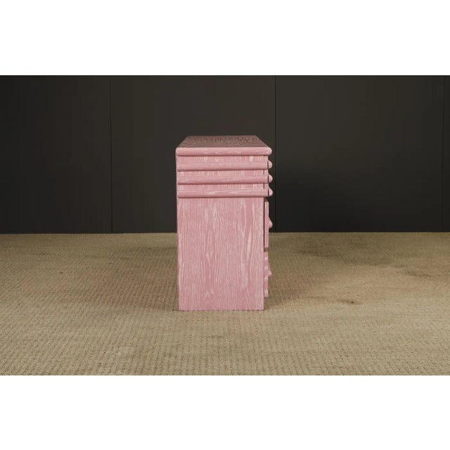 Postmodern Cerused Pink Dresser in the Style of Jay Spectre for Century, 1980s For Sale - Image 13 of 18