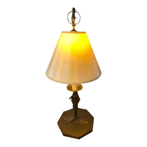 1970s Chapman Modernist Bronze Frog Lamp