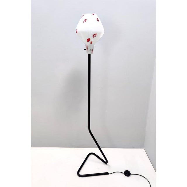 Floor Lamp with Encased Glass Shade, 1950s For Sale - Image 6 of 15