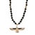 Guidance Faravahar Symbol Pendant Black Beaded Necklace is a striking and meaningful piece designed for those who...