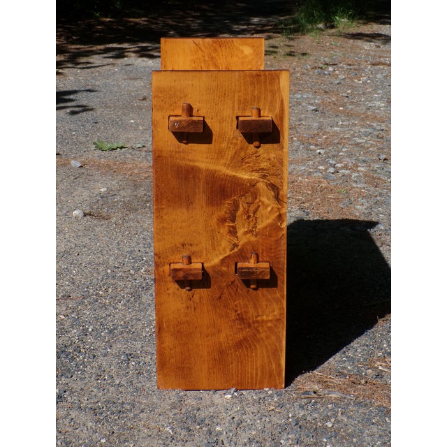 Mid 20th Century Vintage Arts & Crafts Style Low Bookcase Shoe Rack Open Shelf For Sale - Image 5 of 16