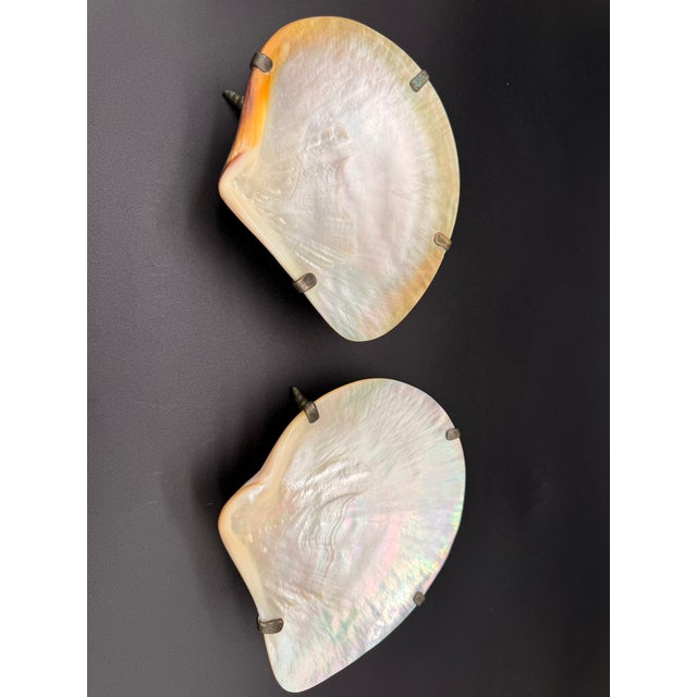 Contemporary Set of 2 Maitland Smith Mother of Pearl Shell Caviar Dish For Sale - Image 3 of 16