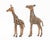 Standing Giraffe Painted Leather Sculptures, 2 For Sale - Image 4 of 8