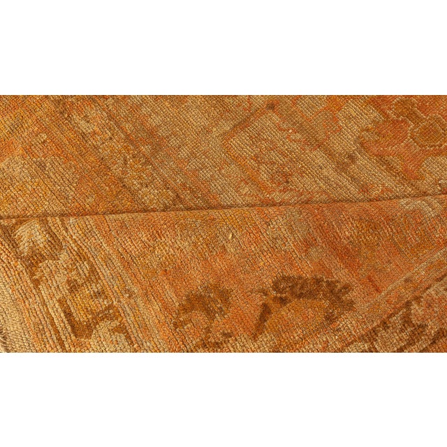 Textile 1920s Turkish Oushak Rug For Sale - Image 7 of 8